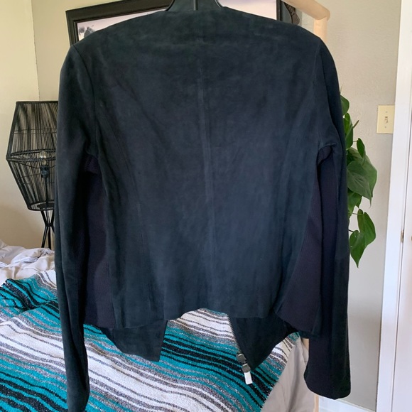 Vince Rib Panel Suede Jacket - Picture 5 of 6